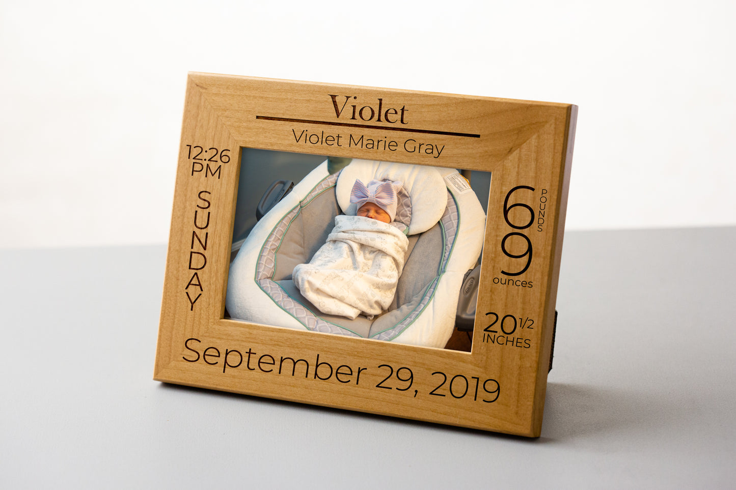 Baby Birth Stats Picture Frame